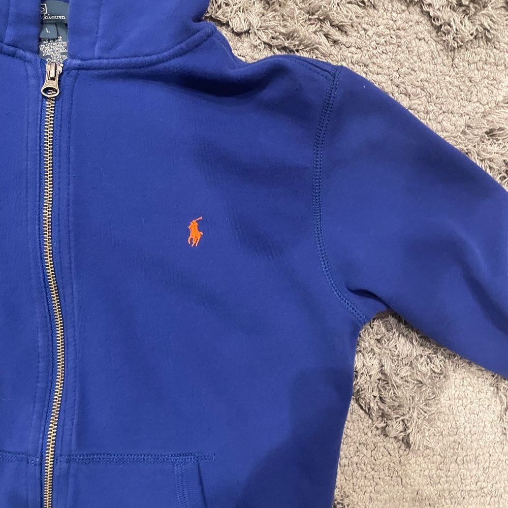 Ralph Lauren boys youth large zip down sweatshirt.